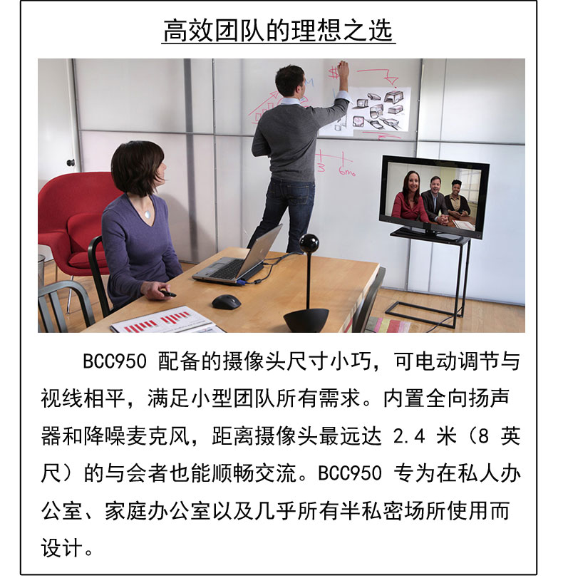 罗技会议摄像头高端视频会议摄像头罗技BCC950罗技摄像头总代